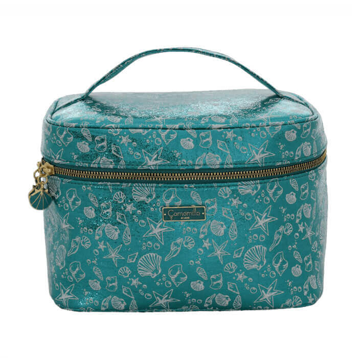 BEAUTY CASE M SHELL SHINE TURCHESE 2