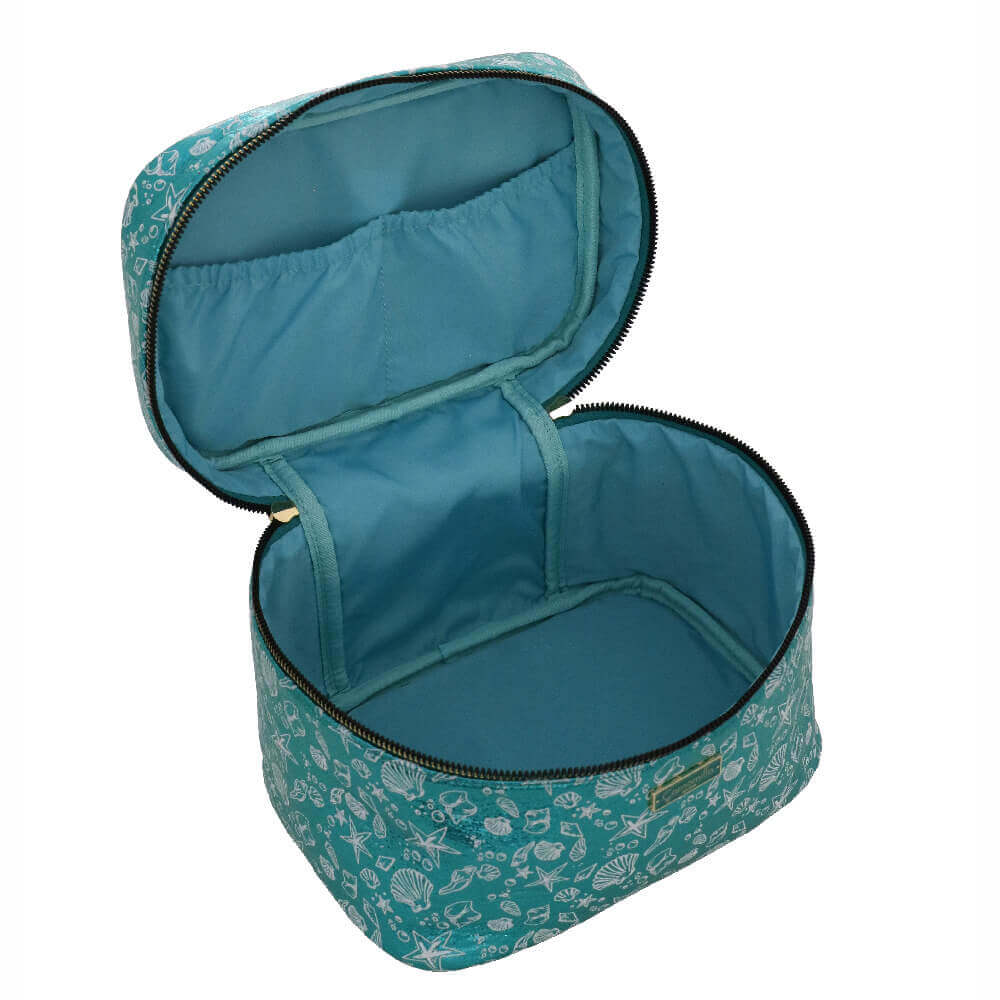 BEAUTY CASE M SHELL SHINE TURCHESE 3
